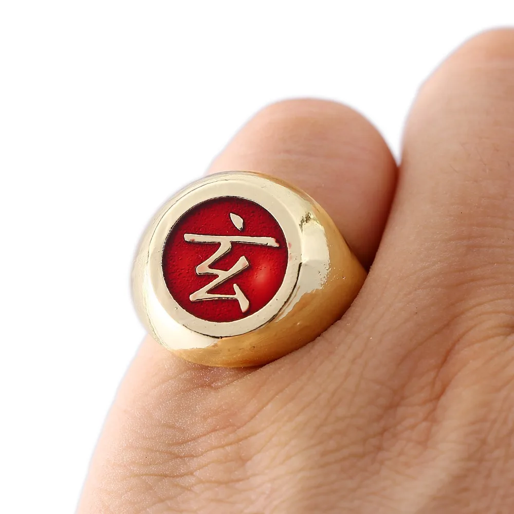 MS ювелирные изделия по Наруто Кольцо Аниме Золото для мужчин и женщин кольца Акацуки косплей мужской подарок дружбы