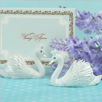 

20pcs White Swan Place Card Holder Wedding Decoration Table Card Holder Centerpieces rustic wedding decor Free Shipping