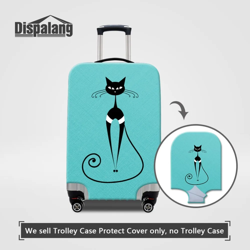 Creative Cat Animal Luggage Protector Cover Apply To 18-32 Inch Case On Suitcase Women Fashion Thick Stretch Elastic Dust Covers | Багаж и