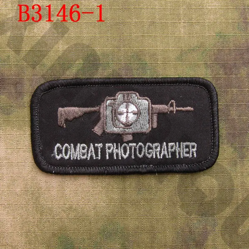 

Embroidery Patch SealTeam Combat Photographer Military Tactical Morale
