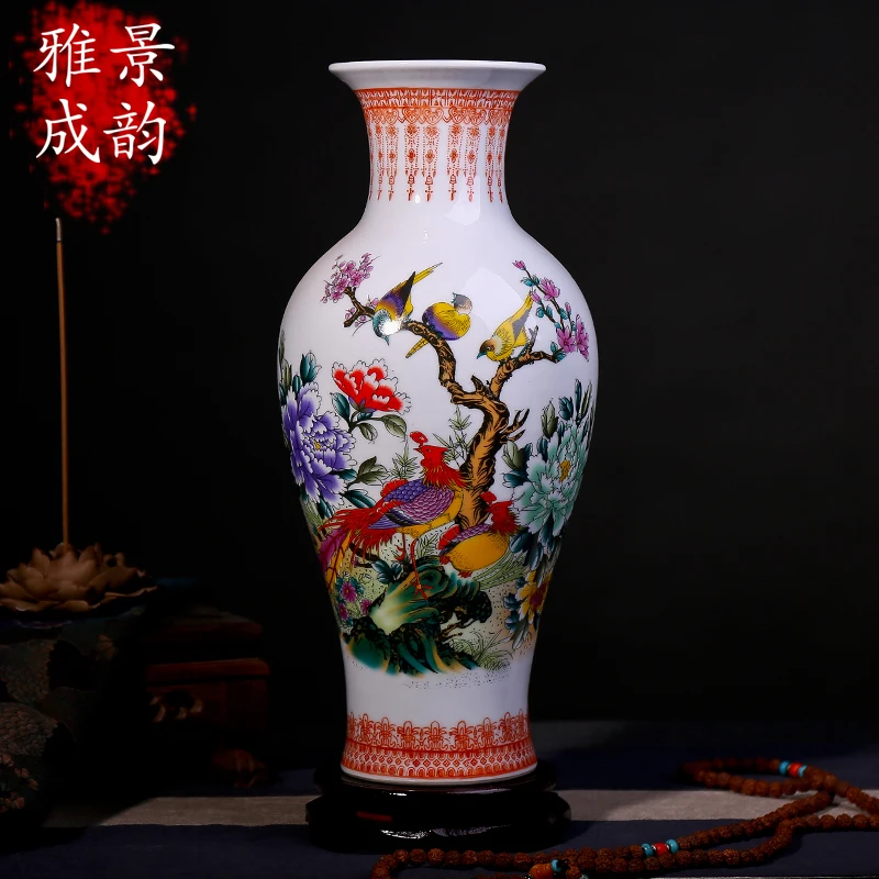 

8 designs antique porcelain ceramic flower vases for home table decoration and gift