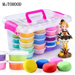 MOTOHOOD 36 Colors DIY Light Clay Intelligent Plasticine And Tools kit Sets Modeling Polymer Clay Slime Toy For Kids Gift