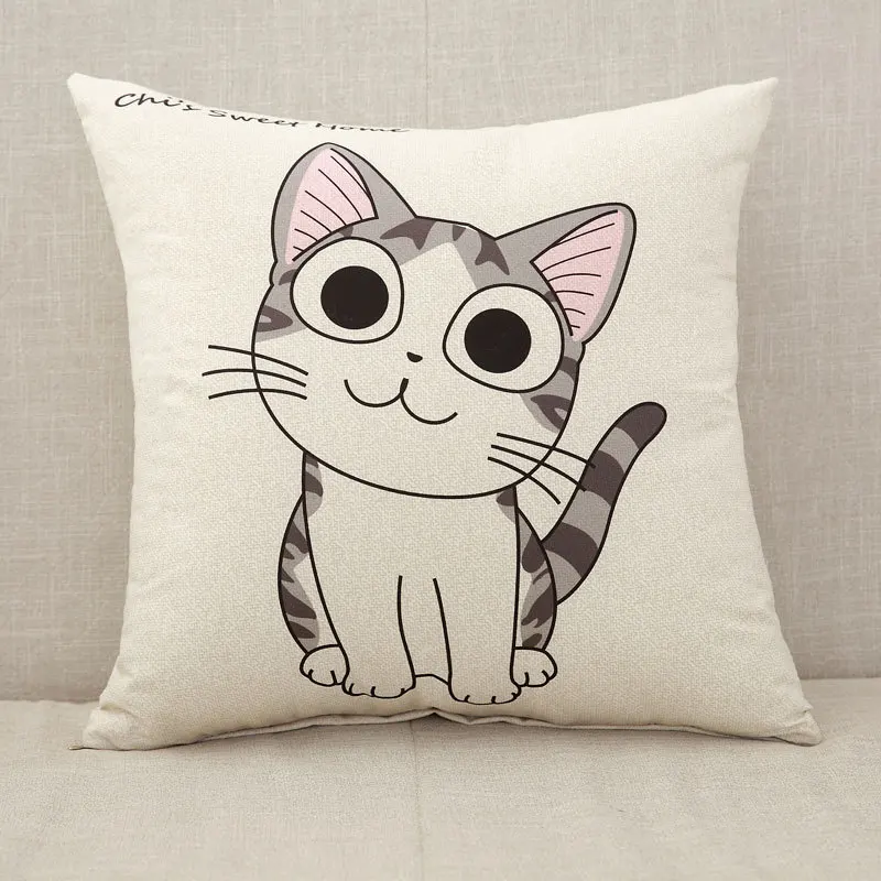 

Cute Cartoon Cushion Cover Elephant Cat Decorative Pillowcase Giraffe Throw Pillow Case For Sofa funda cojin kussenhoes