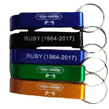 

DHL 200pcs/lot New promotion customed printed logo gift Metal aluminum alloy bottle opener metal keychain laser LOGO