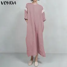 Casual simples cor sólida comprimento total camisa vestidos vonda maxi vestido longo feminino casual solto longo kaftan vestidos plus size 5xl