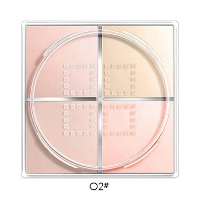4 цвета легкий Loose Powder Kit изменения поры гладкой исправить фиксирующая пудра для макияжа лица отделка с пышными W1