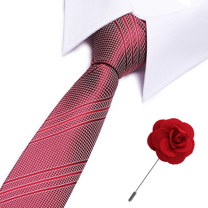Для мужчин галстуки Классический Для мужчин Бизнес формальный свадьба галстук 7,5 см Полосатый галстук модное платье-рубашка аксессуары