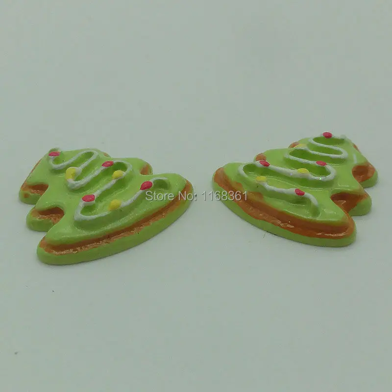 1pcs/lot resin flatback light green tree 21mm Cabochons Scrapbooking Hair Bow Center DIY Christmas decration C107-3