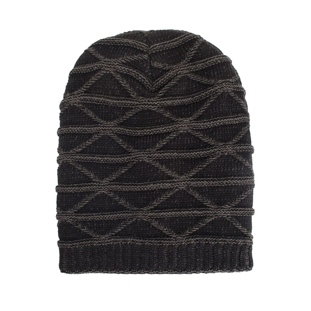 Женская Мужская вязаная шапка теплая мешковатая вязанная крючком gorra hombre шерсть Вязаные Лыжные зимние шапки с черепом женская кепка