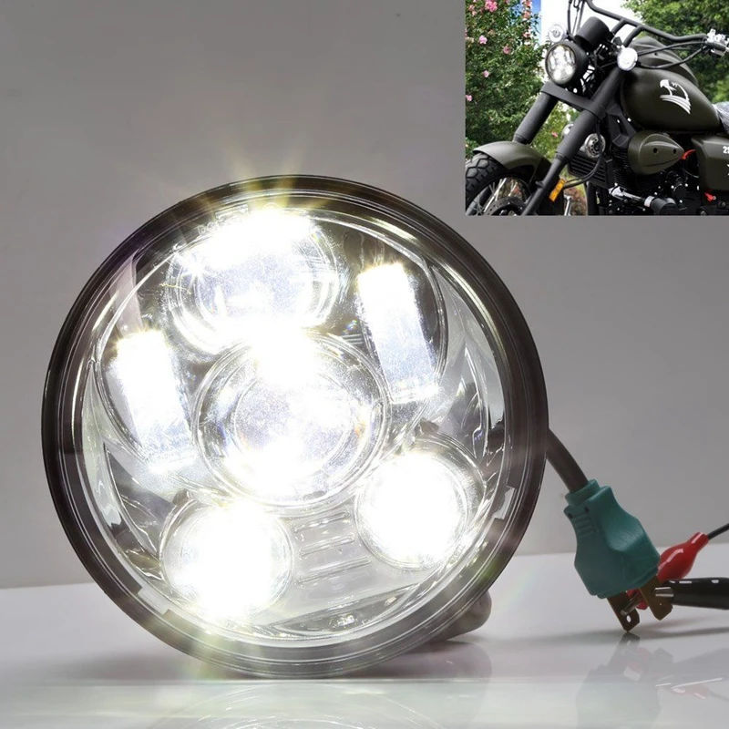 Для Harley Davidson Street 750 светодиодные фары 5 3/" Лампа светодиодная фара для мотоцикла от H4 Led 5,75 дюймов для Sportster 883 в горошек