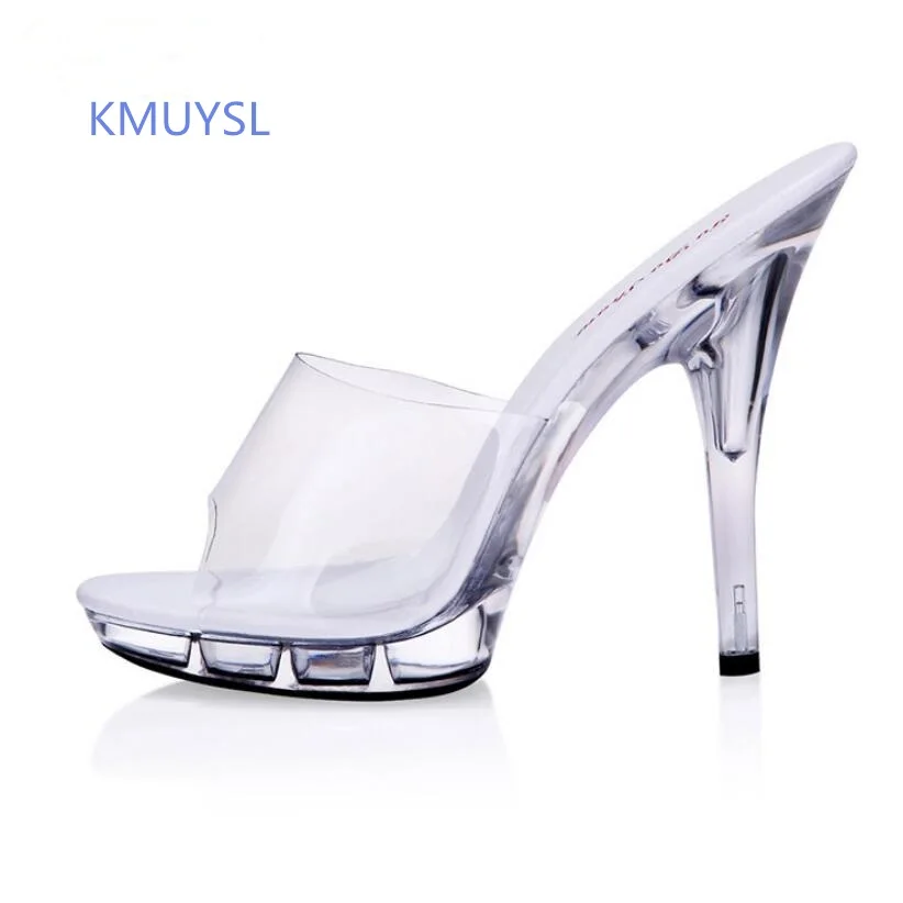 Transparent Women Summer Shoes Super High Heels 13 cm 15 cm Sandals Platform Sexy High Heels Slipper Waterproof Slip Transparent Women Summer Shoes Super High Heels 13 cm 15 cm Sandals Platform Sexy High Heels Slipper Waterproof Slip