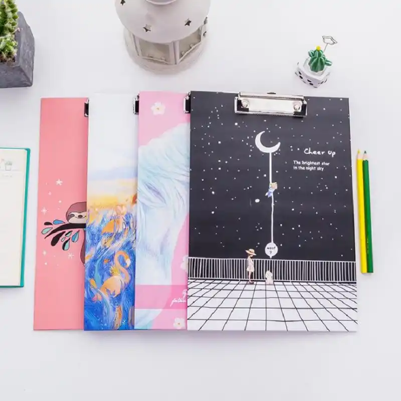 Hkyshp韓国の文房具創造かわいいa4バインダー漫画フォルダボード学生パッドフォルダ学校事務用品 クリップボード Aliexpress