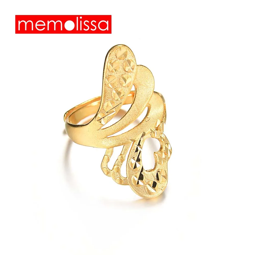 MeMolissa Gold Color African Style Adjustable Ring Women Men,Arab