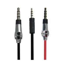 1.5 m Original Genuina Cable Macho a Macho Cable Con Control Remoto y Micrófono Reemplazo Para Sennheiser Momentum Auriculares de Color Negro Rojo