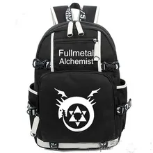 Аниме Стальной alchemistn рюкзак Косплэй модные Сумки-холсты световой школьный Дорожные сумки