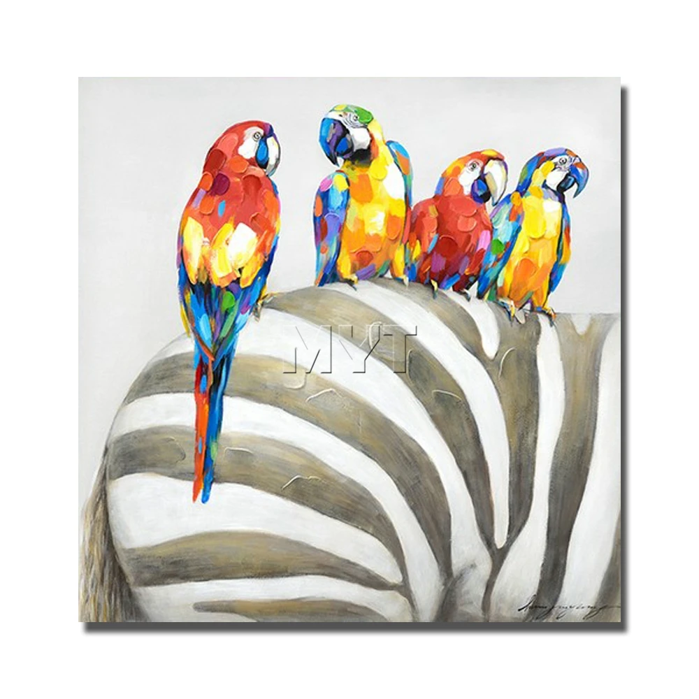 Abstract animal oil painting by hand made on canvas large size cheap