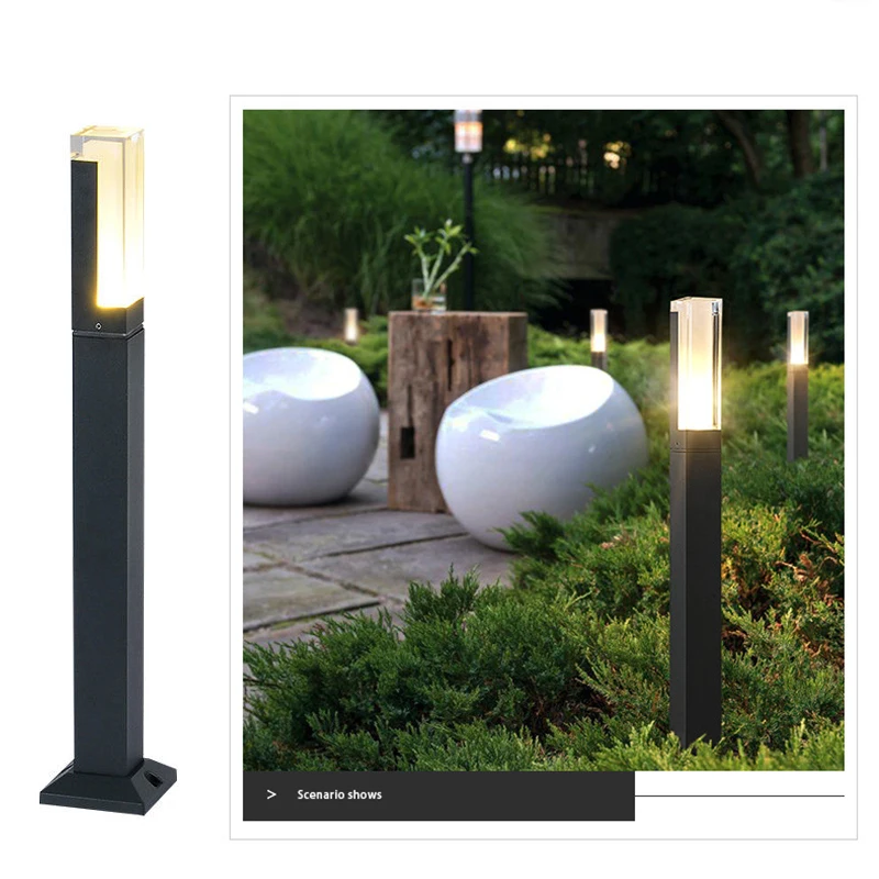 DONWEI уличный светодиодный светильник для сада и лужайки, современный алюминиевый светодиодный светильник для газона, 10 Вт Светодиодный светильник для сада и двора, AC85-265V