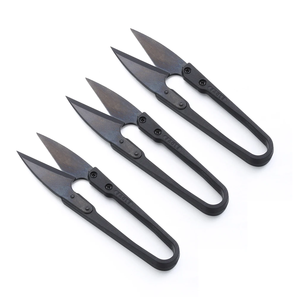 

2020 Thread Wire Cutter Sewing Snips Scissors Black Carbon Steel U-shaped Embroidery Tailor Tool Sewing Accessories
