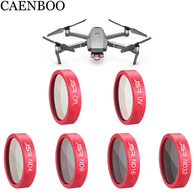 $37.65  CAENBOO Drone Camera Neutral Density ND4+ND8+ND16+ND32+UV+CPL Ploar Filter Set For DJI Mavic 2 Zoom