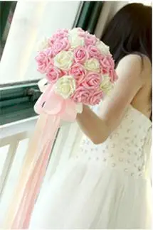Розовые, синие, желтые, фиолетовые, белые Искусственные цветы розы свадебная фотостудия реквизит для фотосъемки с цветами свадебный букет - Цвет: Photo Color