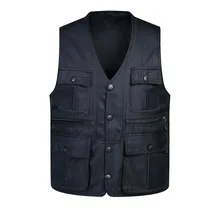 Casual Men Vest Brand Cotton Pockets Cargo Coats & Jackets Sleeveless Male Vests Military Men’s Clothing
