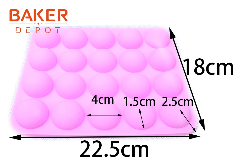 Бейкер депо силиконовый Плесень для шоколада выпечки полусферической формы конфеты печенья Форма для торта Украшенные формы для духовки для пудинга и желе пресс-форм