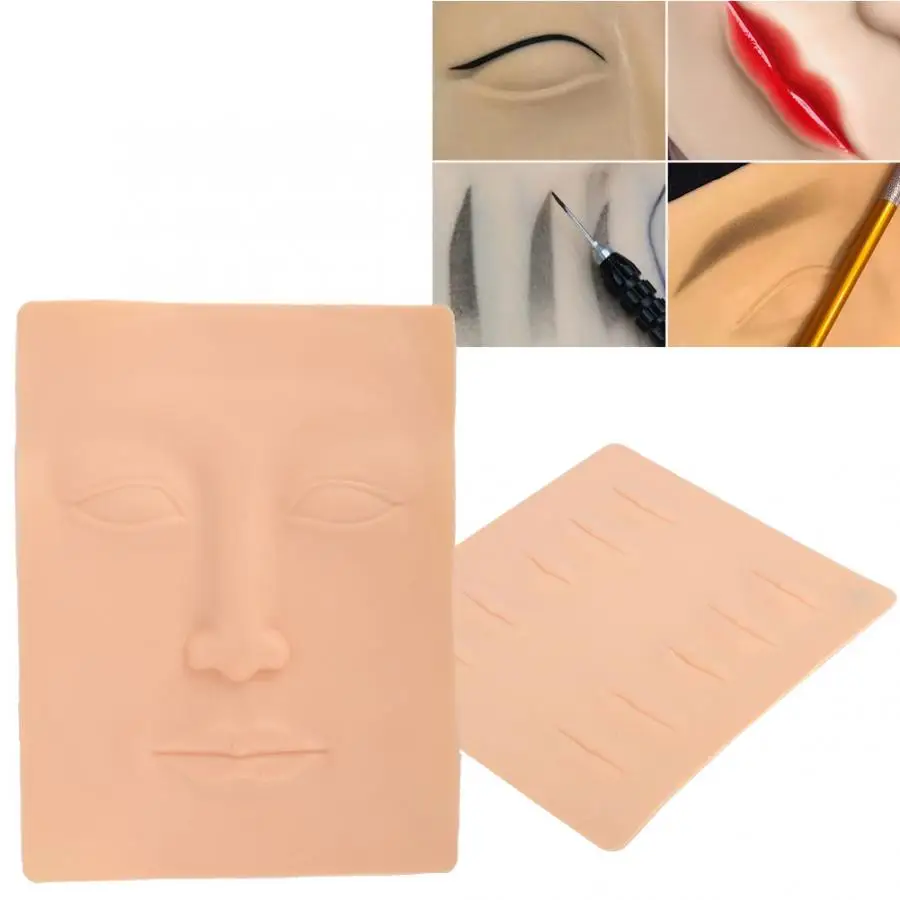 Tattoo Accessories 3Pcs Practice Skin Permanent Makeup Microblading Eyebrow Lip Training Silicone Fake | Красота и здоровье