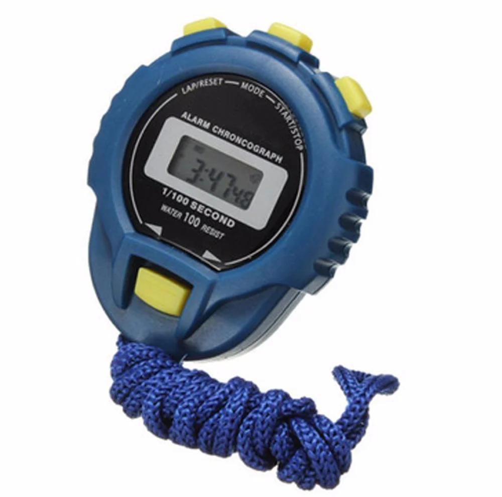 

LCD Chronograph Digital Timer Stopwatch Sport Counter Odometer Watch Alarm High quality watches #280717