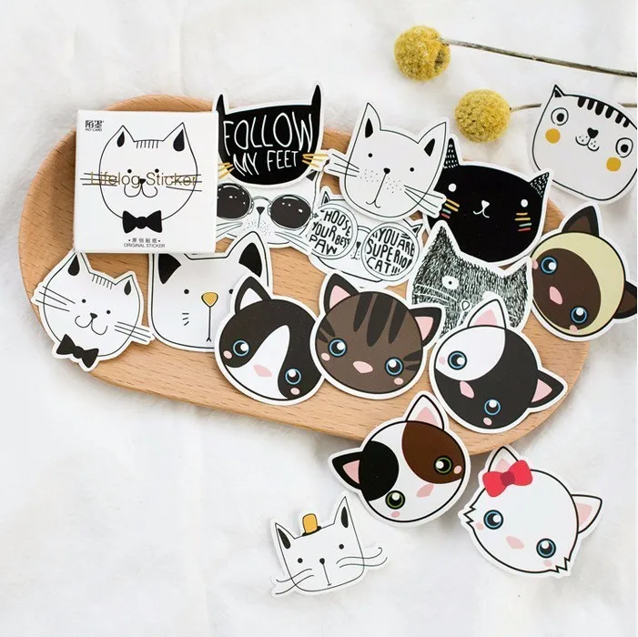 

45 PCS Creative Cute Touch Your Head Animal Head Paper Sticker Decoration DIY Ablum Diary Scrapbooking Label Sticker Stationery