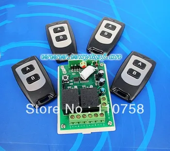 

DC12V 2CH RF wireless remote control switch system Electro motor positive and negative rotation Momentary Toggle 315MHZ/433mhz