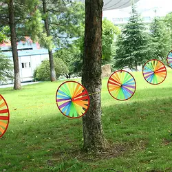 Новые радужные колеса ветряная мельница ветер Spinner Whirligig сад забавные детские игрушки открытый игрушечные лошадки