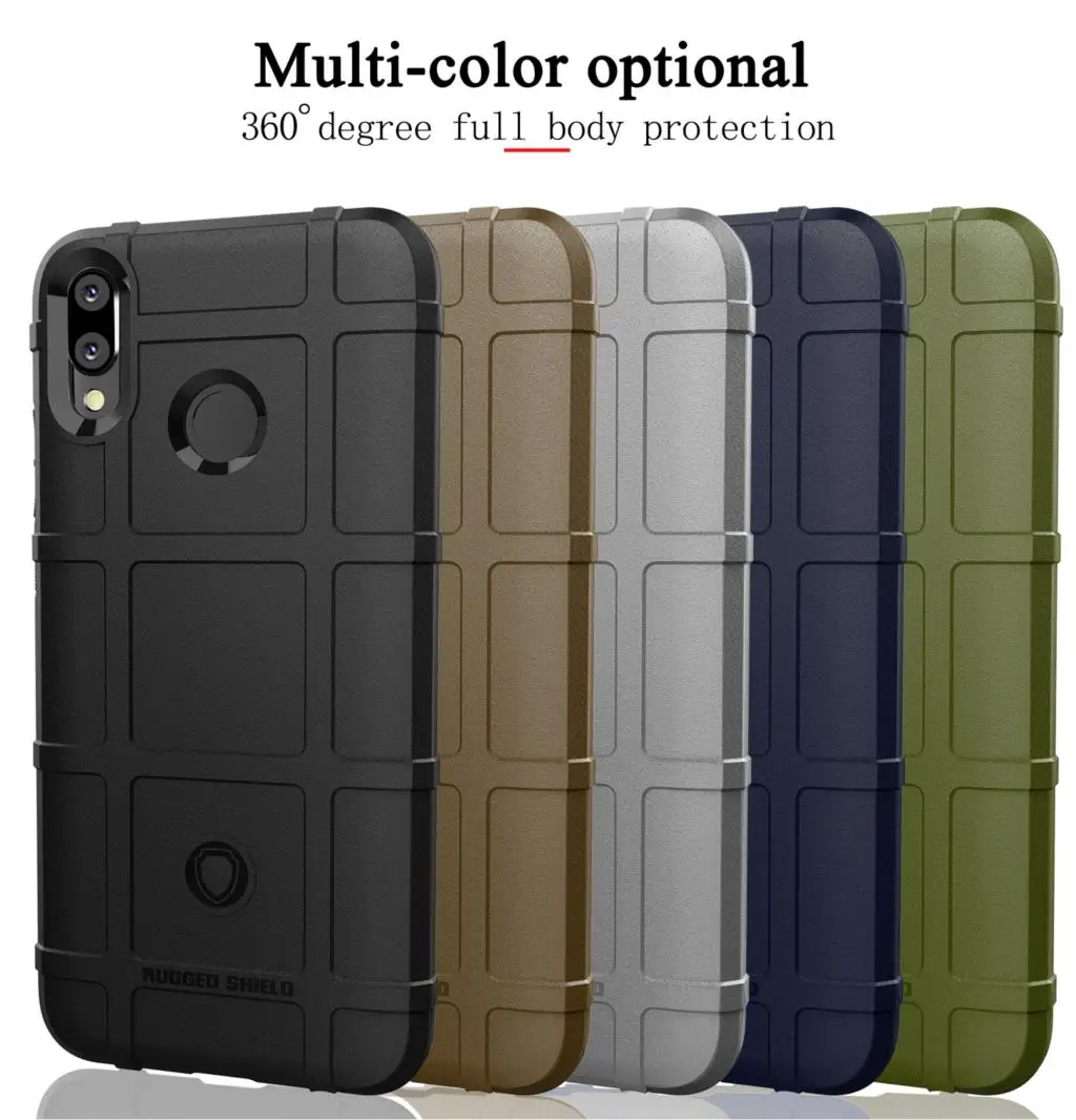 for Huawei Y9 2019 Case Cover Silicone carbon fiber For |