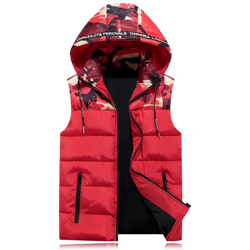 red hoodie without sleeves