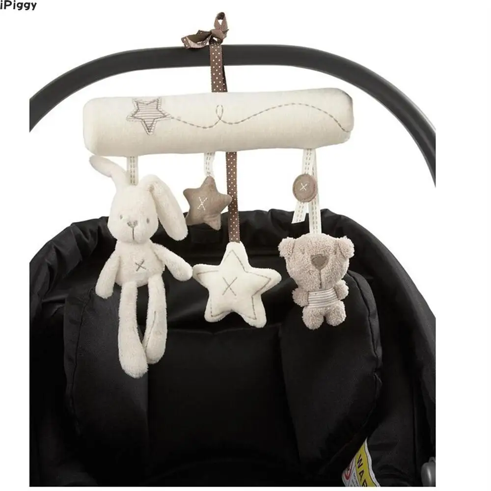 IPiggy новорожденный кролик висит кровать сиденье безопасности Плюшевые игрушки Колокольчик Многофункциональный плюшевая игрушечная