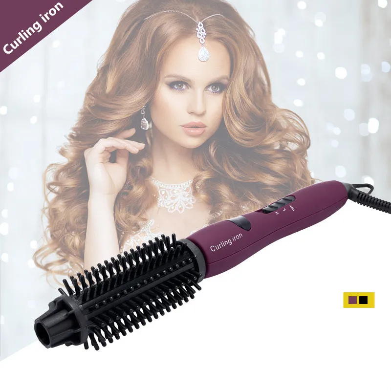 

oltage: 110-240 - v Curling iron does not hurt hair perm hair comb prevention pear flower electric round brush shape