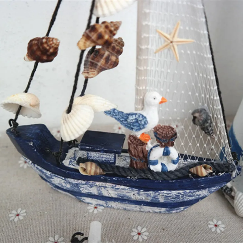 Wood Boat Craft Mediterranean Style Wooden Ship Model Diy Wedding Gift Craft Nautical Decor Small Sailboat Wood Boat Decoration Boat Sail Boat Audioboat Bulbs Aliexpress