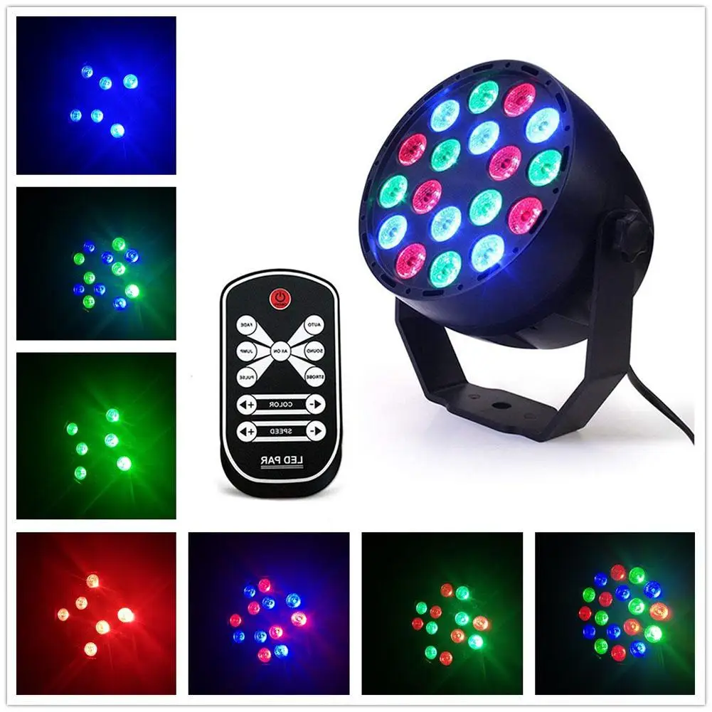 SOLLED 18W 18LEDs Sound Sensor Projection Light Colourful Stage Lamp