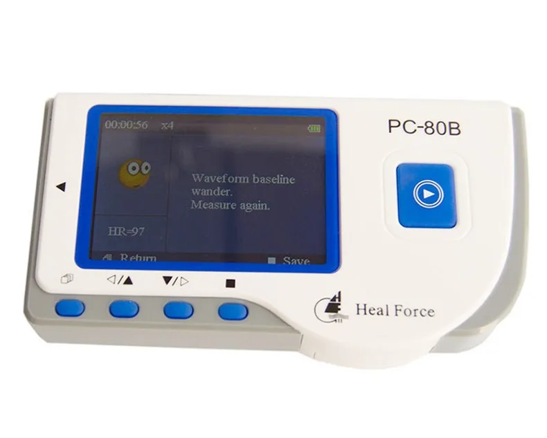 HealForce PC-80B ЭКГ, портативный легкий ЭКГ монитор, портативный монитор здоровья, измерение одного канала ЭКГ, Одобрено CE