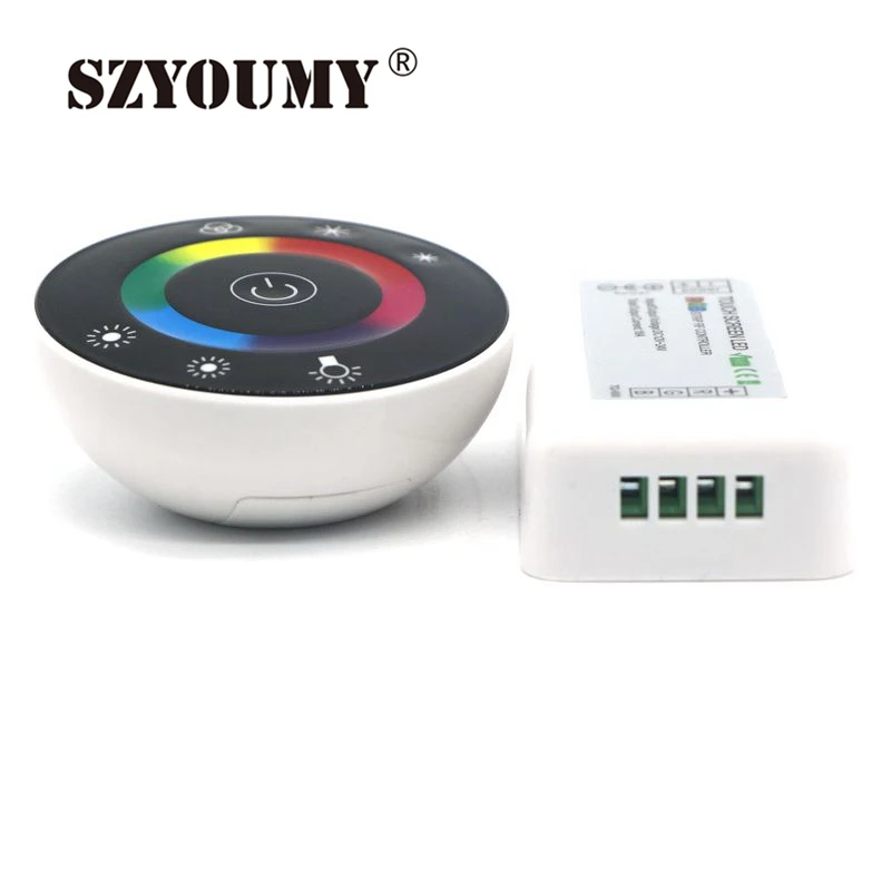 SZYOUMY DHL корабль DC12V-24V светодиодный сенсорный круглый RGB контроллер 18A 7 клавиш RF пульт дистанционного управления для 5050 3528 RGB светодиодные