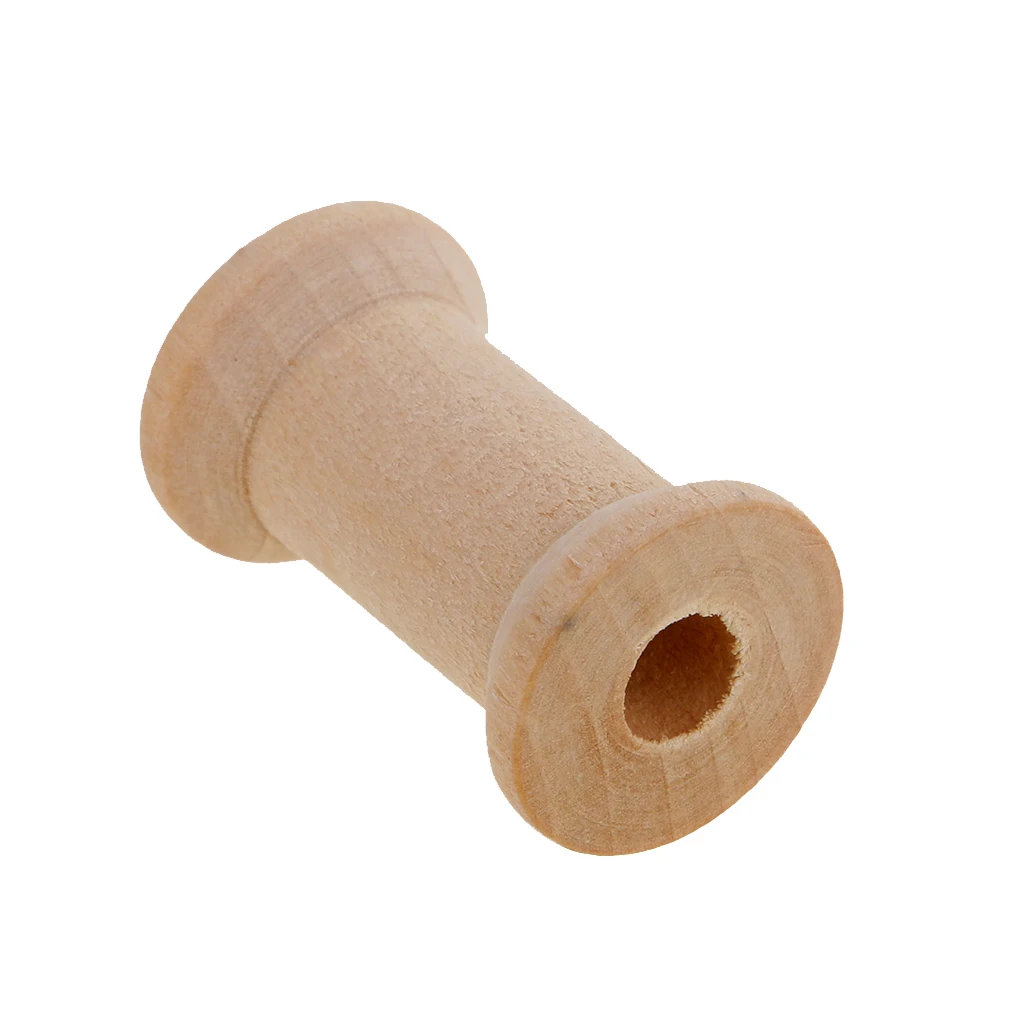 MagiDeal 20Pcs/Pack Vintage Wooden Sewing Tools Empty Thread Spools Sewing Notions for Dolls Ornaments Life Skills Craft Toys