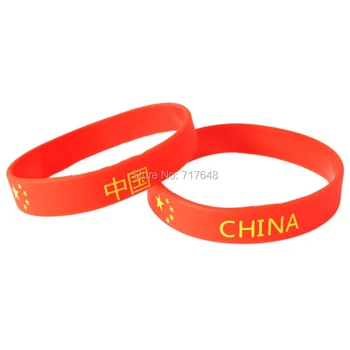 

100pcs China wristband silicone bracelets wrist band bangle free shipping by FEDEX