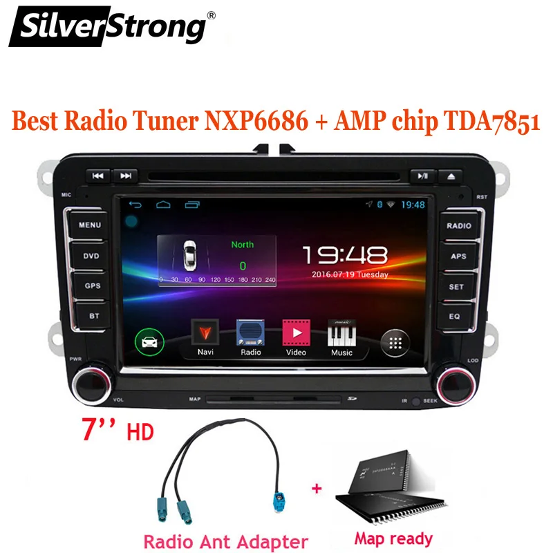 Excellent SilverStrong Android9.0 best radio tuner 6686 for Passat B6 B7 Car DVD Player For Golf Radio GPS for Polo Car Radio 65DS 2