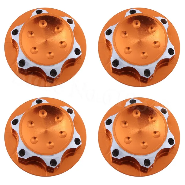 Special Offers 4pcs Aluminium Wheel Hub Cover Antidust Cover 17mm HEX Nut Adapter For 1/8 RC Model Car for Losi Team C HSP Redcat Traxxas