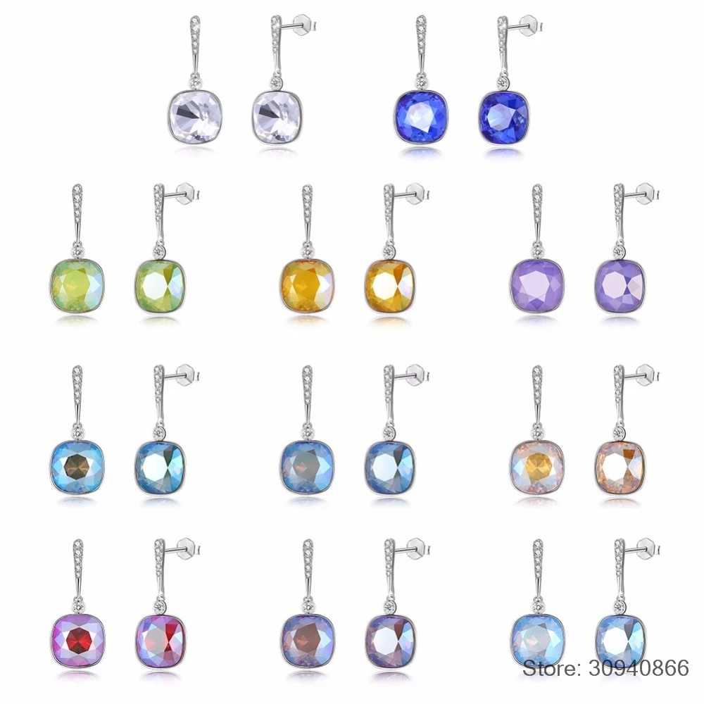 

SMTCAT Luxury Exquisite Crystals from 925 Sterling Silver Earrings for Women Valentine's Day Gifts