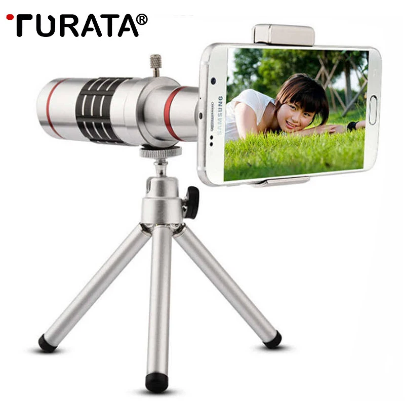 

TURATA 18x Zoom Optical Telescope Telephoto Lens Kit Phone Camera Lenses With Tripod for iPhone 7 Samsung Smartphones Universal