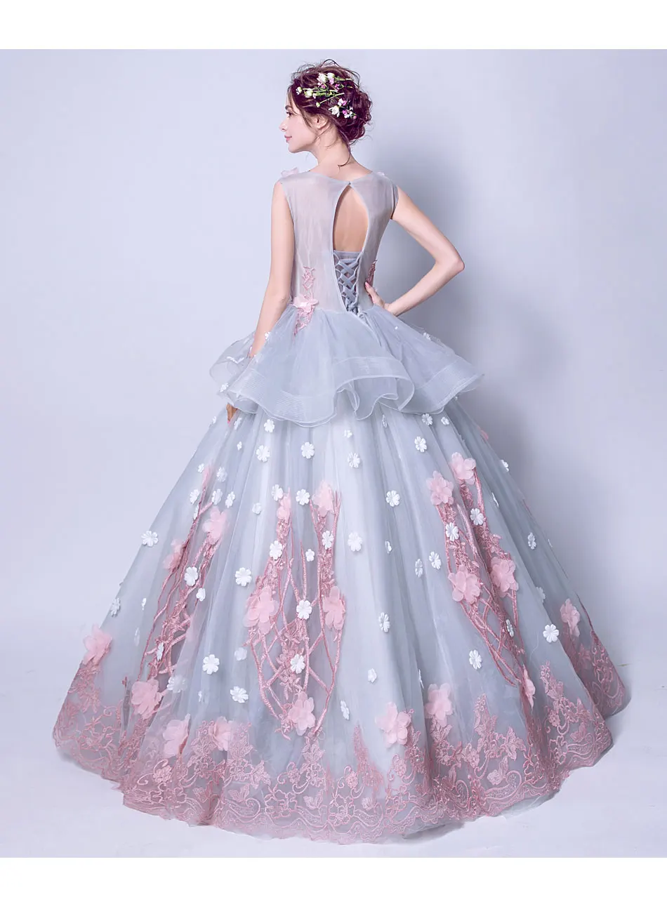 Новое длинное вечернее платье с цветами vestido de festa