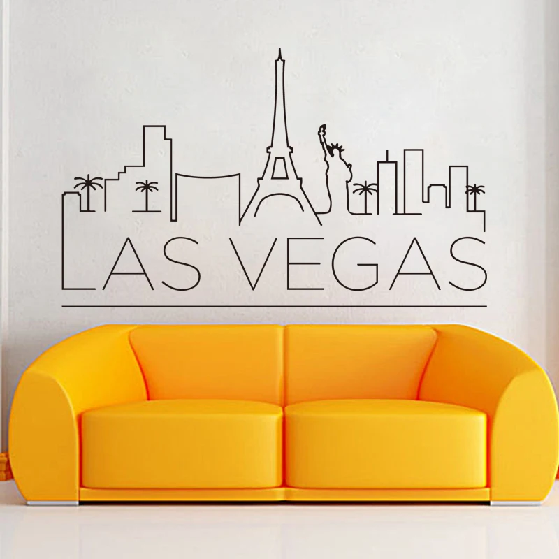 

Art Design Home Decoration Las Vegas Wall Sticker Removable House Decor Creative Beautiful Decals