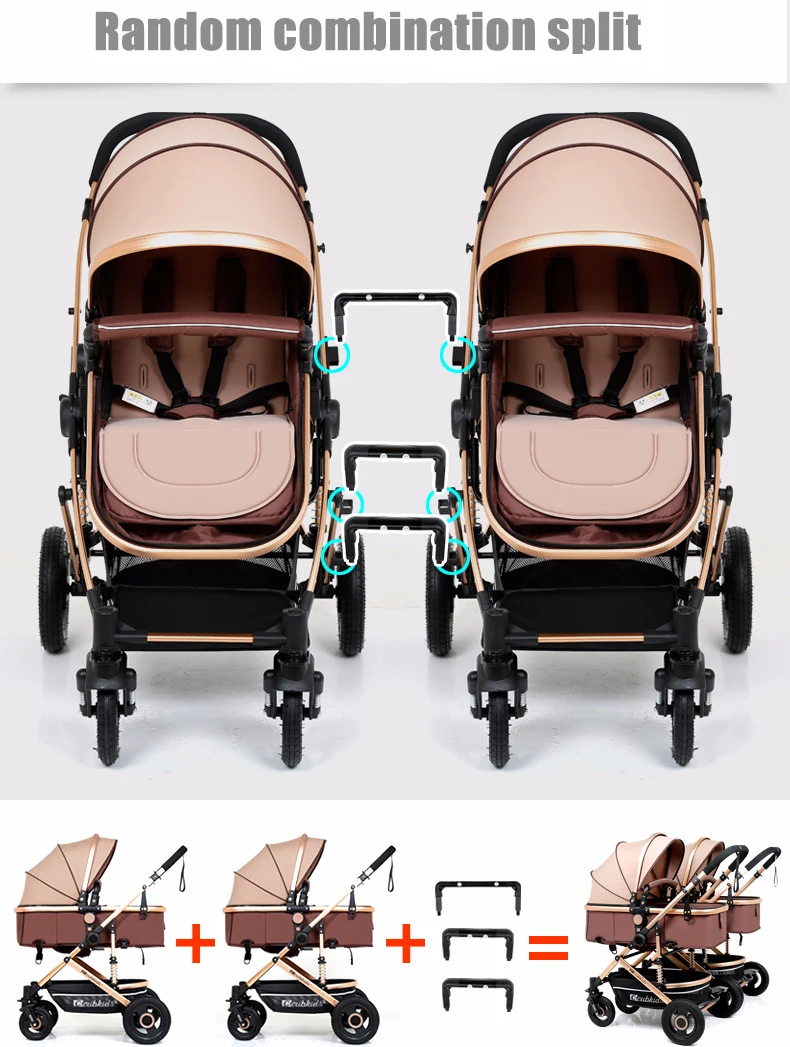 Cheap foldable baby twin stroller double twin toddler strollers for two kids baby carriage pram