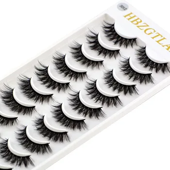 

NEW 10 pairs 100% Real Mink Eyelashes 3D Natural False Eyelashes 3d Mink Lashes Soft Eyelash Extension Makeup Kit Cilios