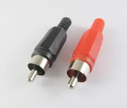 3 пары RCA штекер Phono разъем припоя Тип аудио AV коннектор видеокабеля красный и черный